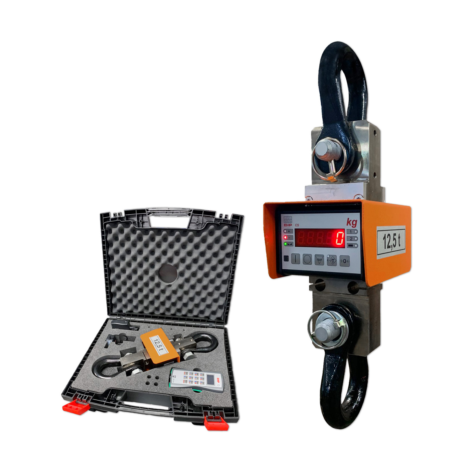 Digitaler Zugkraftaufnehmer EHP - CS - Mit 2 Sonderschäkel und Stecksplint