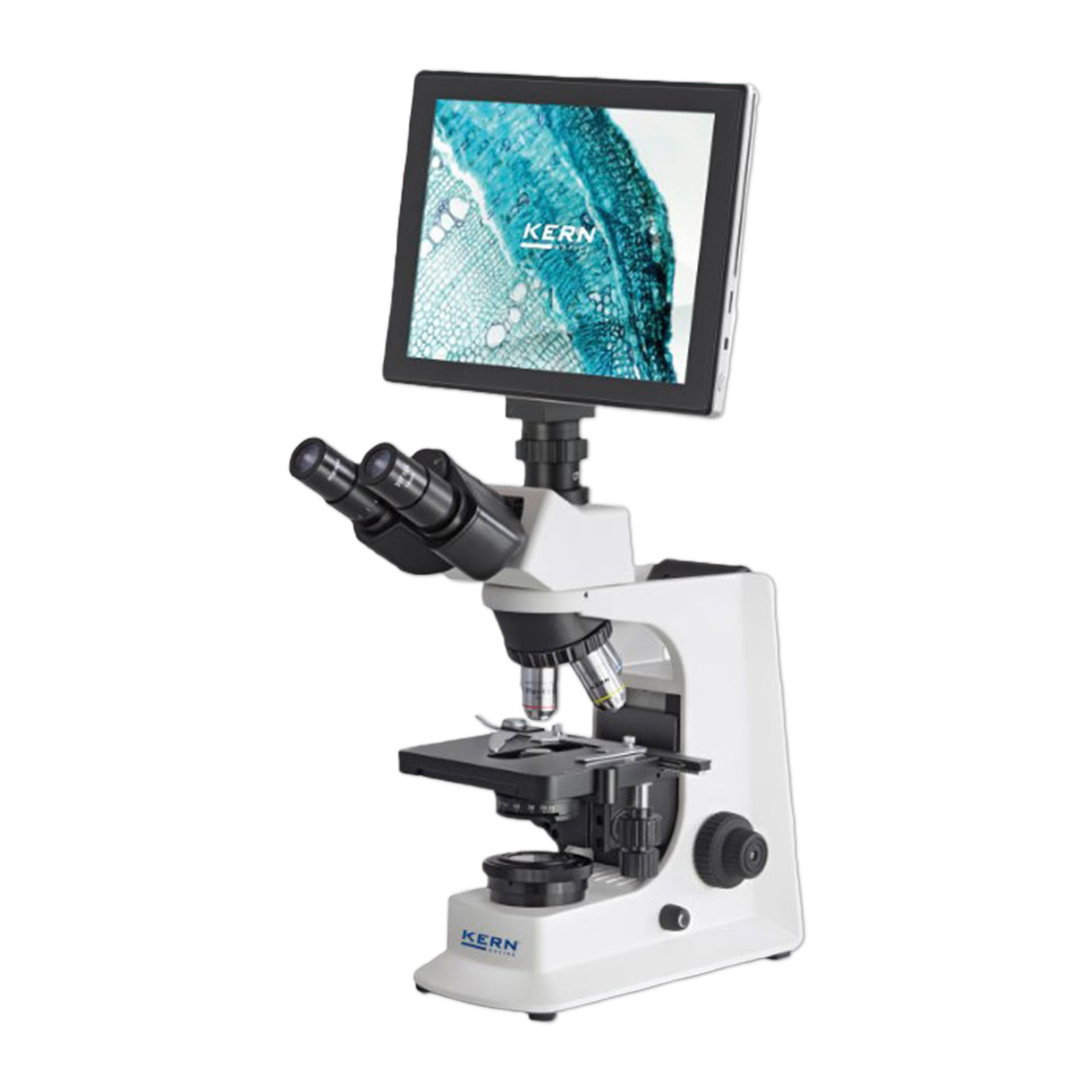 Durchlichtmikroskop OBF - von KERN - OBF 121 - Tubus Binocular - Okular HWF 10x DM 18.0 mm - Objektive 4x / 10x / 40x / 100x - Beleuchtung 6V / 20W Halogen (Durchlicht)