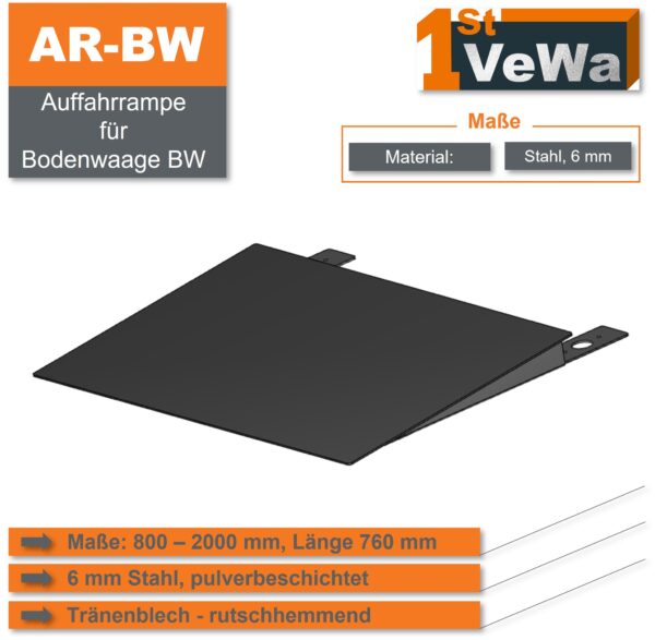 Auffahrrampe für Bodenwaage BW