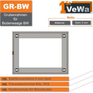 Grubenrahmen für Bodenwaage BW