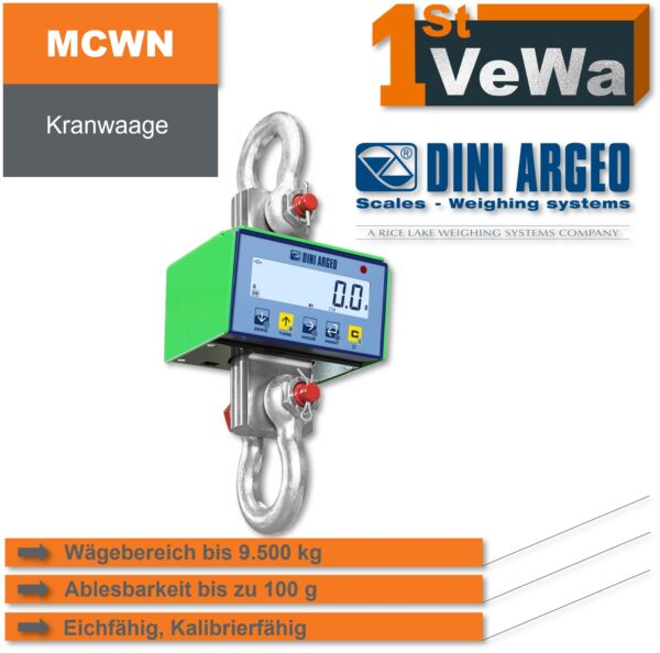 Kranwaage MCWN bis 9500 kg - eichfähig