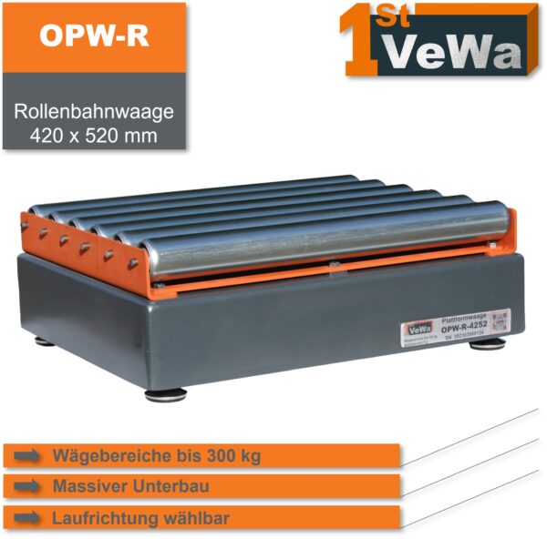 Plattformwaage mit Rollenbahn OPW-R-4252