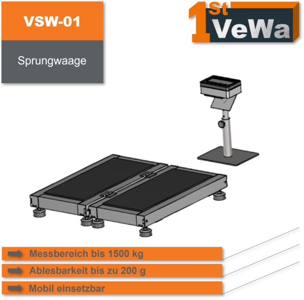 Klappbare Sprungwaage aus Aluminium